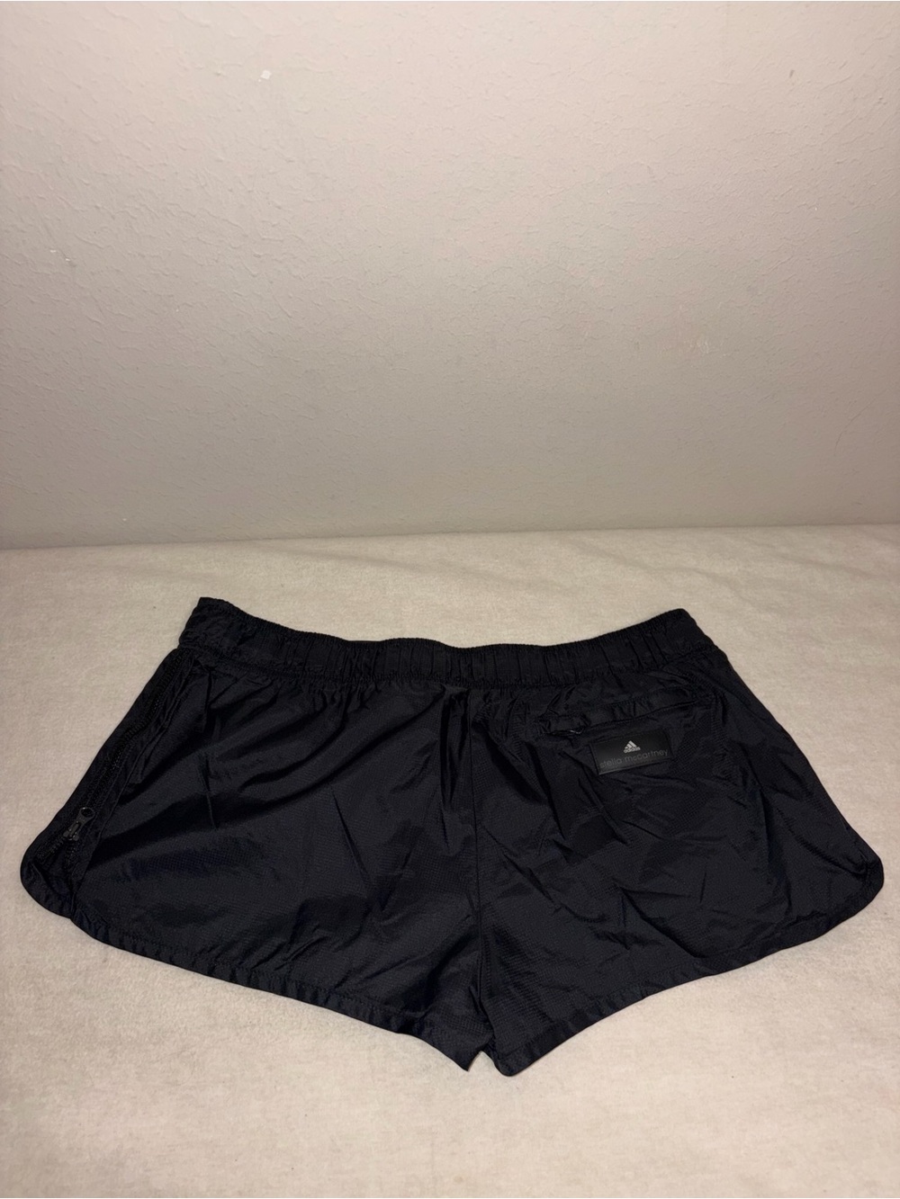 Adidas by Stella McCartney athletic running Black shorts side zipper Size S